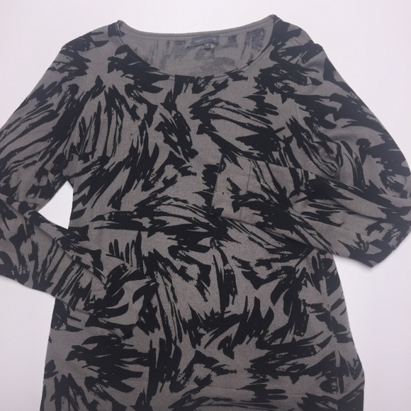 Vince Camuto Womens Blk & Gray LS Sweater Medium - Picture 3 of 7
